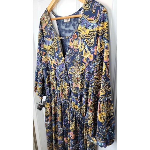 One World Plus Size Boho Maxi Dress Size 2X - Picture 5 of 9